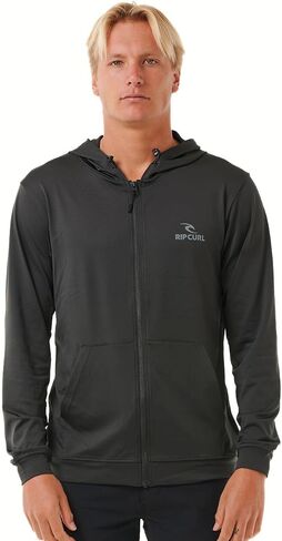 Rip Curl Men's Stack UPF 50 Long Sleeve Zip-up Hooded Rashguard in Saudi Arabia