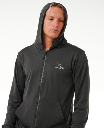 Rip Curl Men's Stack UPF 50 Long Sleeve Zip-up Hooded Rashguard in Saudi Arabia