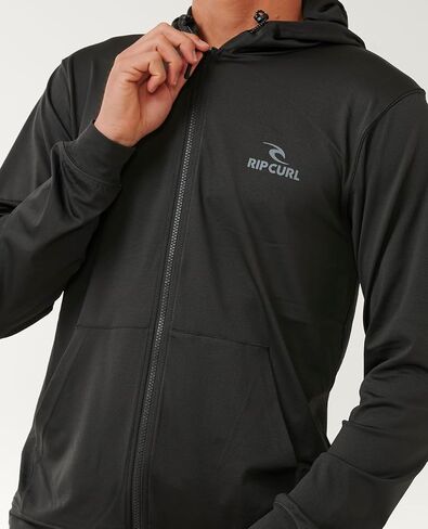 Rip Curl Men's Stack UPF 50 Long Sleeve Zip-up Hooded Rashguard in Saudi Arabia
