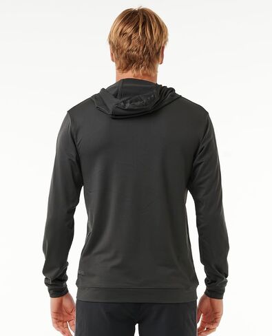 Rip Curl Men's Stack UPF 50 Long Sleeve Zip-up Hooded Rashguard in Saudi Arabia