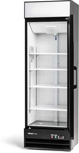 PEAKCOLD Large Capacity Upright Commercial Glass Door Display Cooler & Refrigerator, 23 Cubic Ft in Kuwait