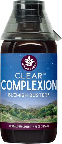WishGarden Herbs Clear Complexion Blemish Control - Plant-Based Acne Supplement with Calendula, Burdock & Dandelion Supports Healthy Kidney, Liver & Lymphatic Function, Healthy Skin Supplement, 4oz in Saudi Arabia