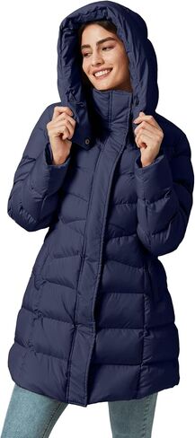 Women's Winter Warm Long Puffer Jacket Detachable Hood Quilted Thicken Coats in Saudi Arabia
