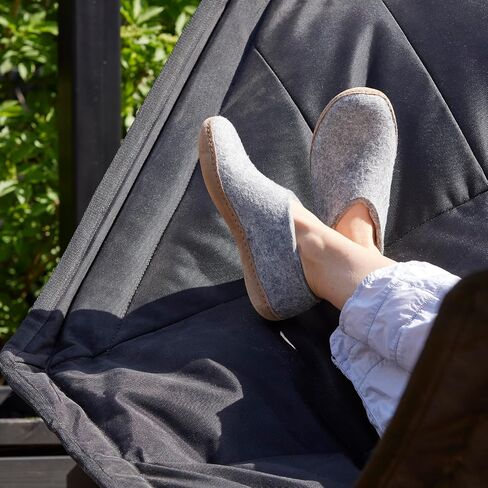 Glerups Wool Shoe Leather Outsole Grey EU 39 (US Women's 8.5-9) Medium in Kuwait