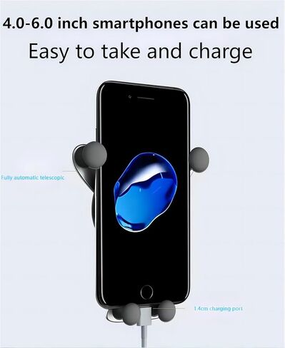 Car Mount – Cartoon Car Phone Holder with Air Vent Clip, Ideal for 4.0-6.0 Inch Smartphones – Your Ultimate Travel Companion (Black) in Saudi Arabia