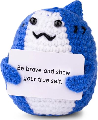 MAIBAOTA Positive Crochet Shark Emotional Inspirational Motivational Support Shark Gifts for Women Lovers (with Encouragement Support Message) in Saudi Arabia