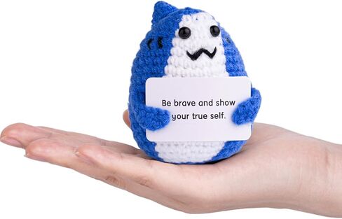 MAIBAOTA Positive Crochet Shark Emotional Inspirational Motivational Support Shark Gifts for Women Lovers (with Encouragement Support Message) in Saudi Arabia
