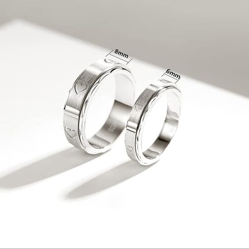 ringheart Matching Rings His and Her Rings Couple Rings Titanium Steel Wedding Band Heart Wedding Ring in Kuwait