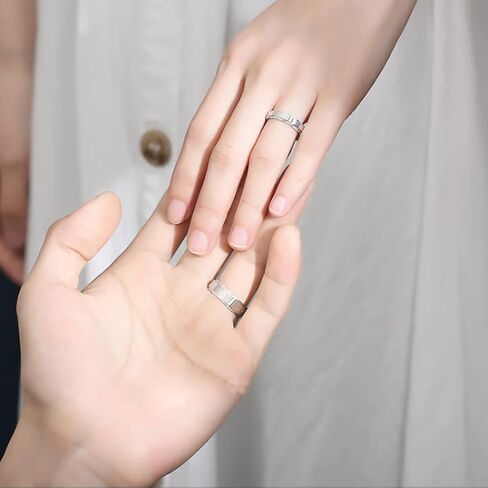 ringheart Matching Rings His and Her Rings Couple Rings Titanium Steel Wedding Band Heart Wedding Ring in Kuwait