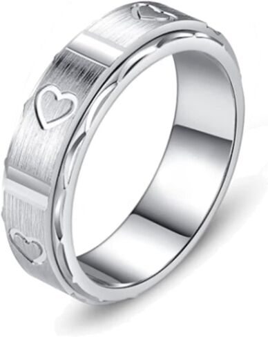 ringheart Matching Rings His and Her Rings Couple Rings Titanium Steel Wedding Band Heart Wedding Ring in Kuwait