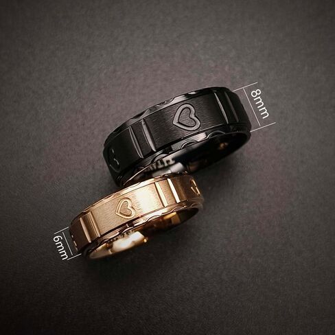 ringheart Matching Rings His and Her Rings Couple Rings Titanium Steel Wedding Band Heart Wedding Ring in Kuwait