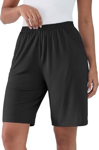 Joyaria Women Bamboo Viscose Bermuda Pajama shorts ، Super Super Booding Treatable Lene Sleep Shorts with Pocket S-XXL in Saudi Arabia
