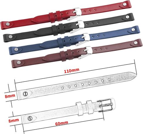 8mm Leather Watch Band replacement for Fossil ES2829 ES2830 ES3060 ES3076 ES3077 Strap Wirstband accessories for Men and Women in Saudi Arabia