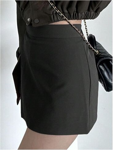 GORGLITTER Women's Split Mini Skirt High Waist Casual Skort with Inner Shorts in Saudi Arabia