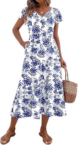 Zeagoo Women's Summer Dress Dress Flutter Short Short in Kuwait