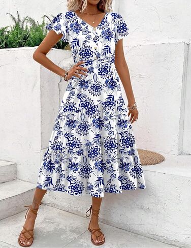 Zeagoo Women's Summer Dress Dress Flutter Short Short in Kuwait