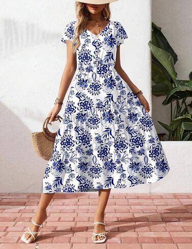 Zeagoo Women's Summer Dress Dress Flutter Short Short in Kuwait