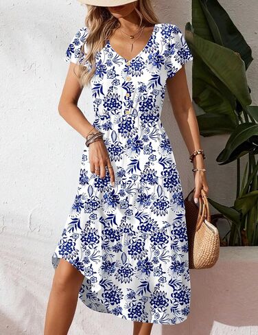 Zeagoo Women's Summer Dress Dress Flutter Short Short in Kuwait
