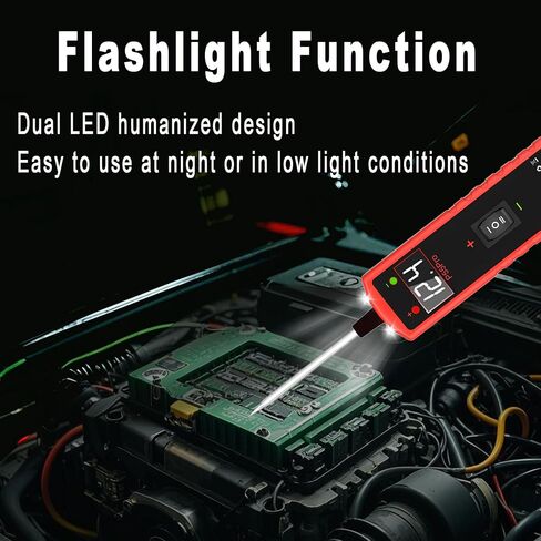 اختبار مسبار دائرة الطاقة 6V-30V DC Test Light Car Fuse Fuse Tester STALL MISTRAL MISTORITION Auto Electrical Tester Kit Component Component Proponity مع حماية الحمل الزائد ، P55 Pro Test Probe. in Kuwait