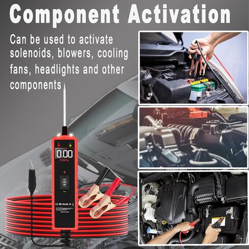 اختبار مسبار دائرة الطاقة 6V-30V DC Test Light Car Fuse Fuse Tester STALL MISTRAL MISTORITION Auto Electrical Tester Kit Component Component Proponity مع حماية الحمل الزائد ، P55 Pro Test Probe. in Kuwait