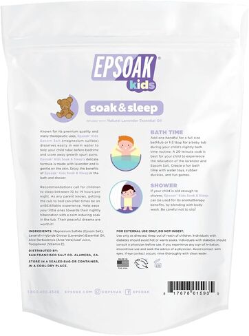 Epsoak Kids Lavender Soak & Sleep ملح إبسوم - كيس 2 رطل in Saudi Arabia