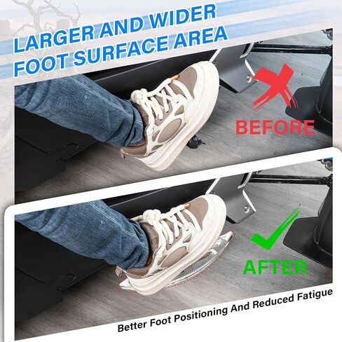 Aluminum Driver Floorboards for Can-Am Ryker Larger Brake Pedal Foot Rest Peg Wider Extended Brake Pedal Compatible with Can-Am Ryker,ACE 600 900 / Rally Edition/Sport 2019-2025(Black) in Saudi Arabia