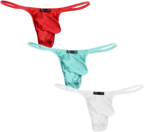 Mens Elephant Nose Thongs Soft Breathable Ice Silk Underwear Sexy Mesh G String Underpants in Kuwait