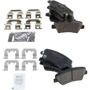 TRQ Brake Pads Ceramic Compatible with 2016 Hyundai Veloster