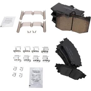 TRQ Brake Pads Ceramic Compatible with 2016-2017 Lexus GS200t 2013-2019 GS350 2013-2018 GS450h IS200t 2016-2018 IS300 2014-2018 IS350 2016 RC200t RC300 2015-2017 RC350