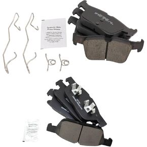TRQ Brake Pads Ceramic Compatible with 2015-2020 Ford Edge 2017-2019 Fusion 2017-2020 Lincoln Continental 2016-2018 MKX 2019-2020 Nautilus