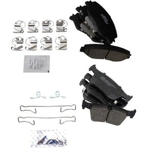 TRQ Brake Pads Ceramic Compatible with 2022 Honda Civic