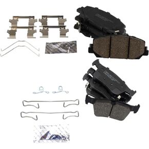 TRQ Brake Pads Ceramic Compatible with 2017-2020 Honda Civic