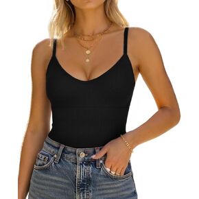 Popilush Shapewear Bodysuit for Women - Tummy Control Seamless Body Shaper - Waist Shaping Tops for Going Out