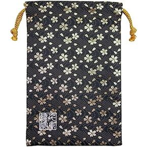 حقيبة الرباط المصنوعة من الدبعة ، تصطف مع Brocade Nishijin ، 1 ، حجم M. (Momokinzakura)
