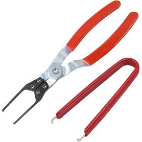 2PCS Car Relay Puller Pliers, Vehicle Relay and Fuse Puller Pliers Battery Terminal Wiper Remover Tool, Automotive Electrical Disconnect Pliers Accessories, Universal Fit