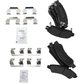 TRQ Brake Pads Semi-Metallic Front & Rear Compatible with 2013-2018 Cadillac XTS