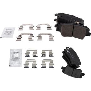 TRQ Brake Pads Ceramic Front & Rear Compatible with 2011-2016 Hyundai Elantra 2013-2014 Elantra Coupe 2013-2016 Elantra GT 2012-2015 Veloster 2014-2016 Kia Forte Forte Koup 2015-2016 Forte5