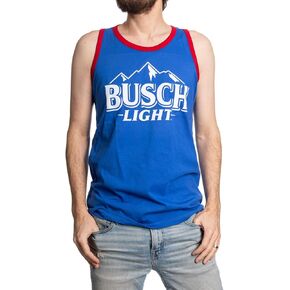 Calhoun Mens Busch Light Mountain Logo Tank TOP