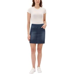 S.C. & Co. Women's Pull-On Denim Skort (US, Alpha, X-Large, Regular, Regular, Blue)