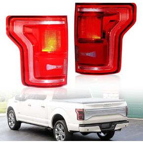 Right Passenger Side Led Tail lights Compatible with 2015-2017 F150 Pickup Truck w/Red Turn Signal