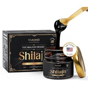 Himalayan Shilajit Resin - Gold Grade, US-Lab Verified&Tested, 500 mg Maximum Potency, 85 Trace Minerals with Fulvic & Humic Acid, Energy & Immune Support, 30g