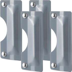 3 × 7 '' لوحة حارس المزلاج تغطية الكربون من الصلب الكربوني الصلب لوحة أمن لوحة أمن الأمن أمن الأمن الرمادي ، سهلة التثبيت ، ضد الدخول القسري (2 كمبيوتر)