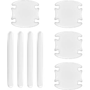 8 Pcs Car Handle Protector, Waterproof Car Door Handle Scratch Protector Anti-Scratch & Universal for Vehicles (Transparent)