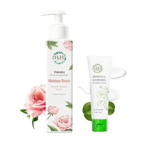 HH Moisture Boost Prebiotic Feminine Intimate Wash, 6.76 fl oz, Centella Soothing Hair Removal Cream, 1.7 fl oz