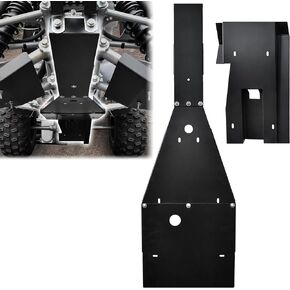 Aluminum Full Chassis Glide & Swing Arm Skid Plate Guard Protector Kit for Yamaha Raptor 700 700R 2006-2025 Accessories, Combined Black Powder Coating ATV Skid Plate