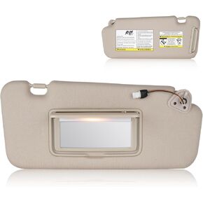 Sun Visor for Nissan Murano 2009-2014 مع خفيفة ، جانب الركاب الأيمن Beige Sunvisor استبدال 96400-1AA1B ، تصميم قابل للتمديد