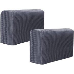 2Pcs Couch Arm Covers Stretch Armrest Covers Armchair Slipcover Protector Anti- Slip Sofa Armchair Cover for Home Office Recliner Couch Loveseat Furniture Protector (Beige)