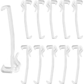 18 PCS Valance Clips Clear Plastic Blind Clips 3-1/4'' Window Blinds Hidden Clip Double Slat Valance Retainer Clip Installation Bracket for Horizontal Wood and Faux Wood Blinds Valance Retainer Holder