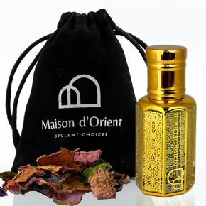 Patchouli Perfume Oil 12 mL – Earthy Patchouli Smoky Vetiver and Spice. Concentrated Attar in Arabian Tola Bottle, Alcohol Free, Long Lasting Oil, Compliment Magnet