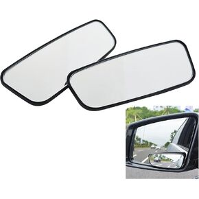2 PCS Blind Spot Mirrors, Curved Wide-Angle Rearview Mirror, Adjustable Self-Adhesive Auxiliary Reverse Mirror, Universal for Most Cars